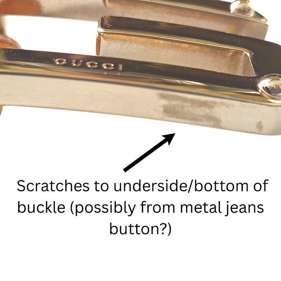 Auth GUCCI Gold G-Logo Studded Buckle Belt BUTTERSCOTCH Waist/Hip Size 95/38 - Picture 12 of 16